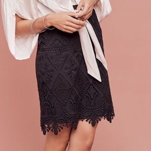 Moulinette Souers Black Crochet Lace Skirt